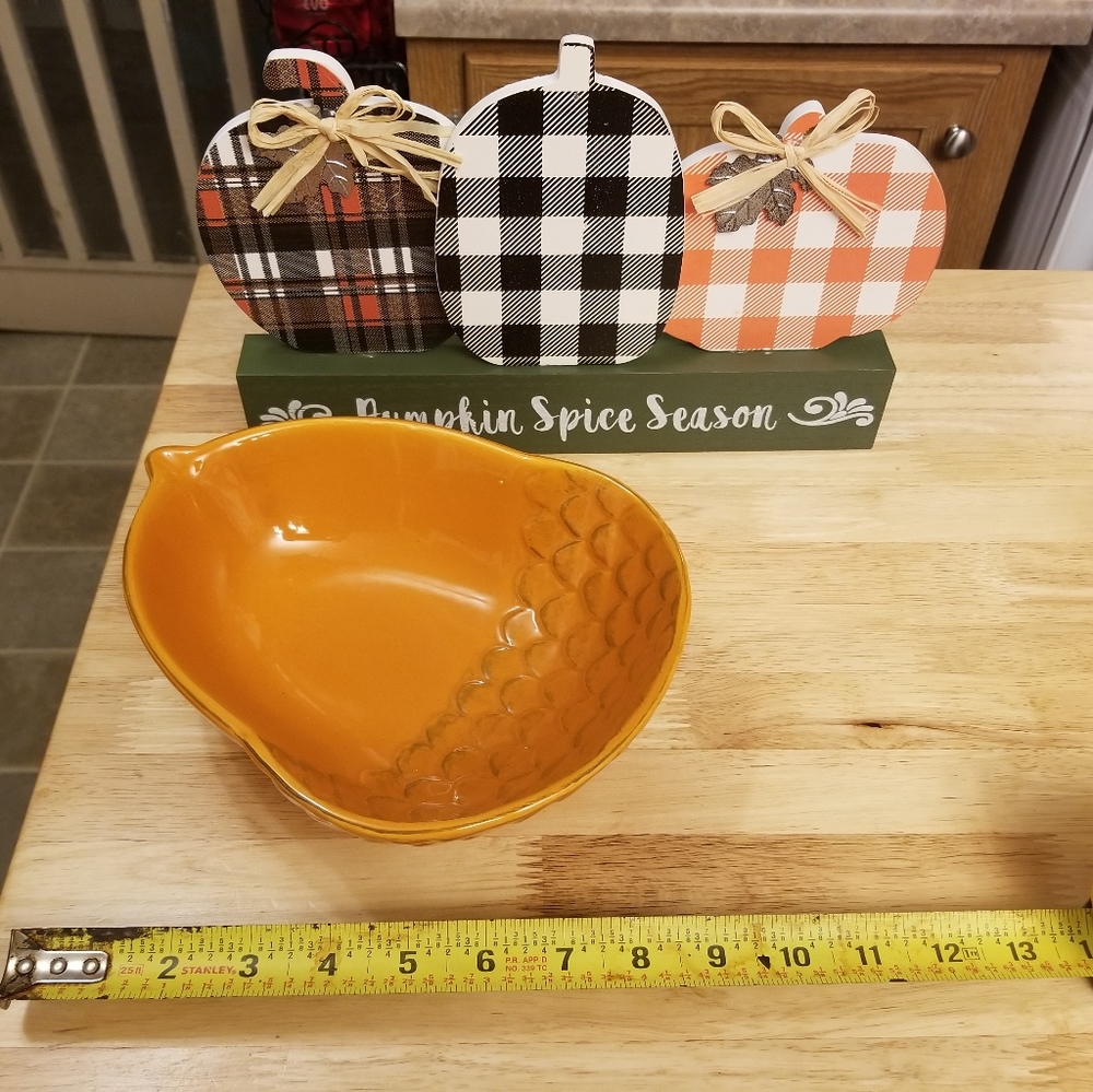 2 piece autumn candy dish set